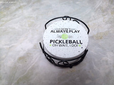Pickleball Gifts Coasters Women Men With Stand KCT Store Ceramic Open Box