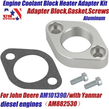 Engine Coolant Heater Adapter AM882530 Fit John Deere 1025R 790 Tractor AM101390