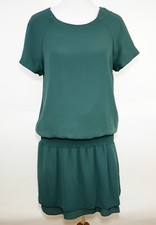 BANANA REPUBLIC Women's 8  Aqua green chiffon short sleeve dress above knees