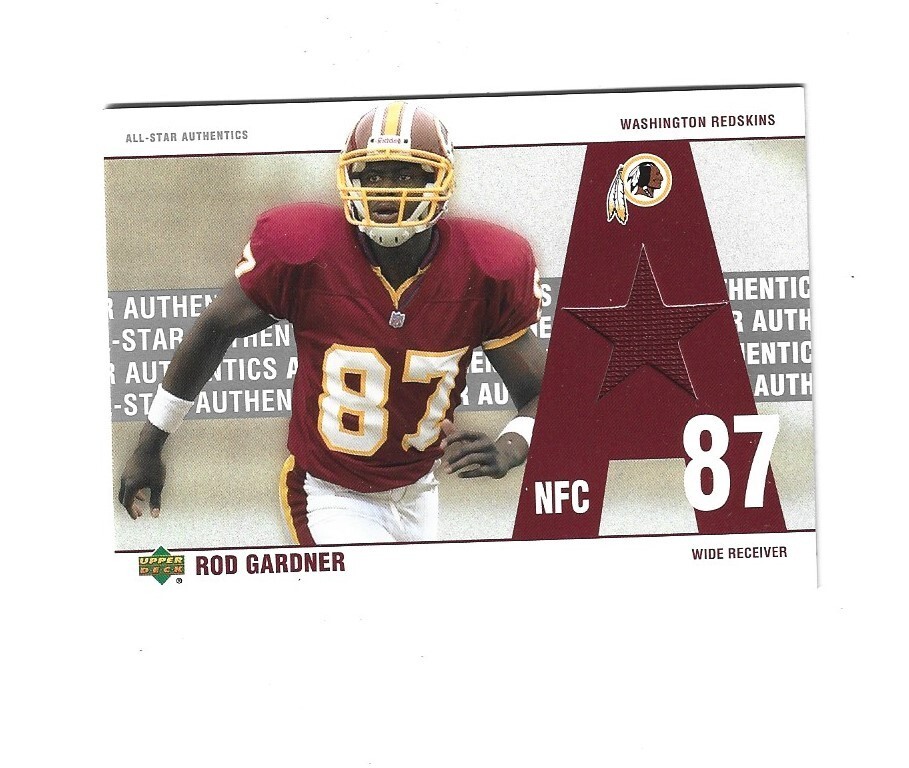 2002 UD Authentics All-Star Authentics #AARG Rod Gardner  WASHINGTON  REDSKINS