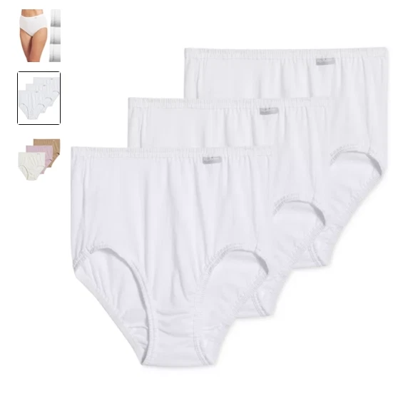 Женские жокей 3-Pack трусы (белый цвет) 100% хлопок комфорт классическое нижнее белье - Изображение 3 из 4