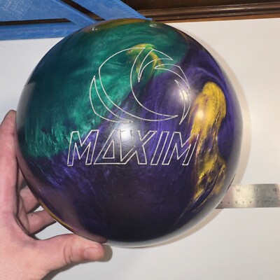 Boule de bowling Maxim vintage en ébonite, boule de bowling