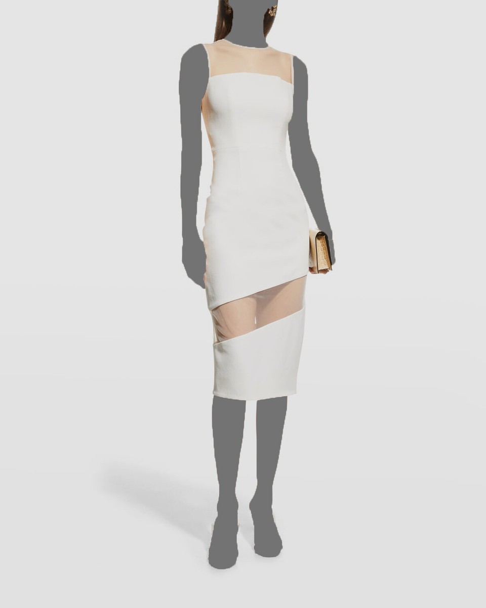 white sheer bodycon dress Clearly Sheer Mesh Bodycon Coverup Mini Dress