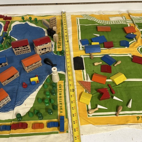 Vintage 1960s Playskool Vacationland/Village Mat and 201 Wood Toys - Picture 15 of 17