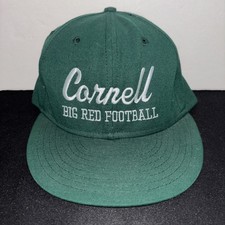 Vintage Cornell Big Red Football SnapBack Hat Made In USA Embroidered
