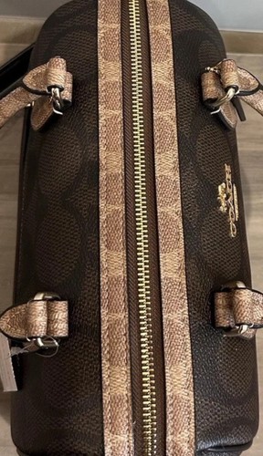 Coach Rowan Satchel/C-Body Bag In Signature Walnut/ Tan;CY679;BNWT:Retail: $398 - Picture 13 of 24