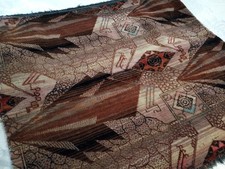 Antique Original Art Deco 20s 30s Upholstery Fabric Vintage Modernist Sunray