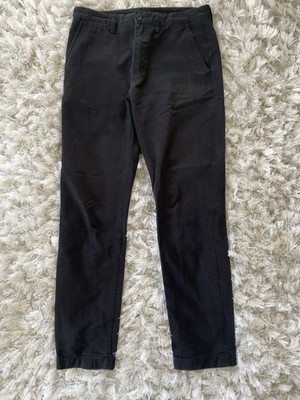Fred Perry Chino Schwarz Gr. 30 Herren Baumwolle Hose Regular Fit Casual