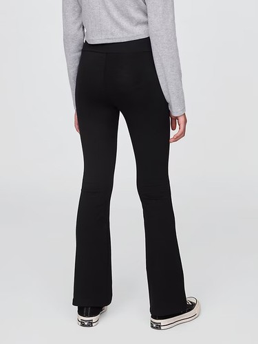 Gap Girls Flare Legging Pants Size Large True Black - Picture 3 of 5