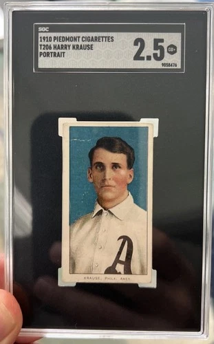 1909-11 T206 - Harry Krause 350 Back Portrait (RC)