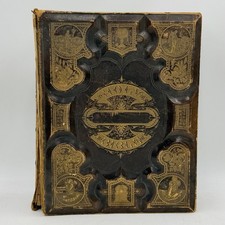 Product Image: 1873 Antique Victorian Complete Domestic Bible Illustrated Leather HUBBARD Bros
