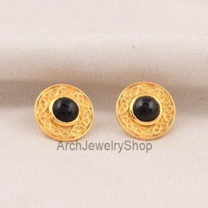 Authentic Solid 925 Silver Celtic Knot Stud Earrings Bohemian Jewelry Gifts Gold Plated