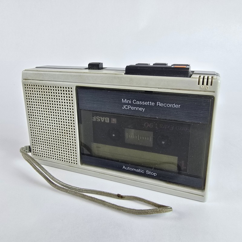 Vintage JCPenney Mini Cassette Recorder Portable Tape Player Tested Working