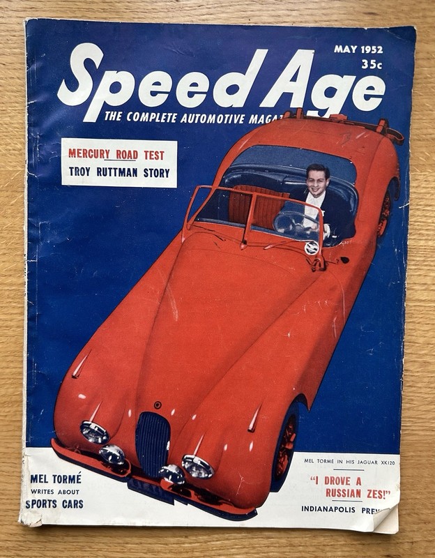 SPEED AGE MAY 1952 AUTO MOTOR RACING MEL TORMÉ PC NAT KING COLE BUDDY RICH PHOTO