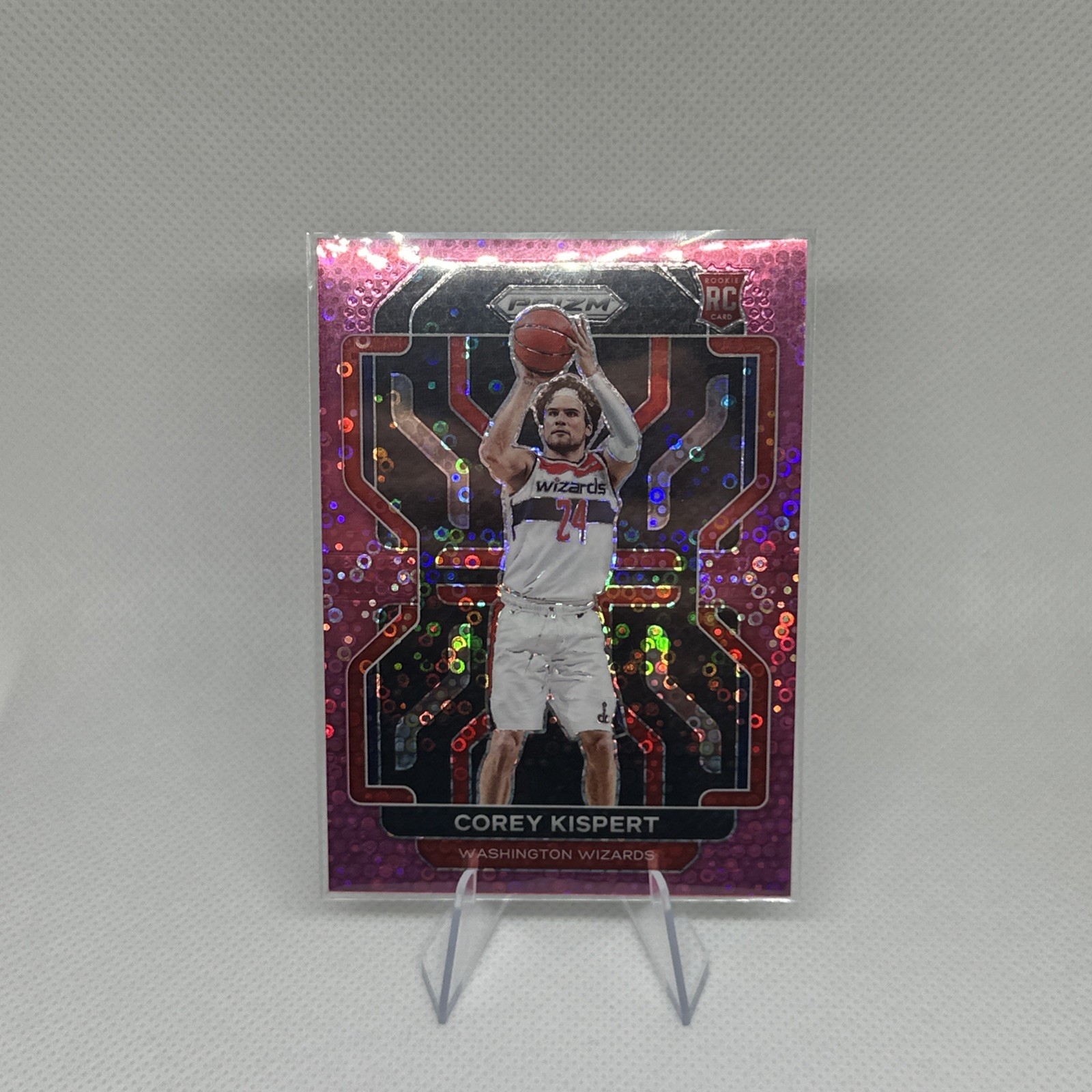 Corey Kispert 2021-22 Panini Prizm Rookie #275 Fast Break Pink Disco 50 /50 RC