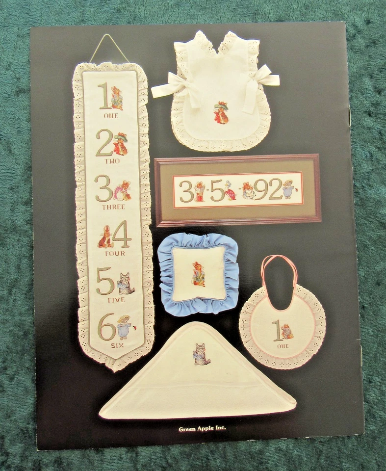 LOT 5 BEATRIX POTTER/PETER RABBIT CROSS STITCH PATTERN BOOKLETS -GREEN APPLE CO. - Image 3 of 4