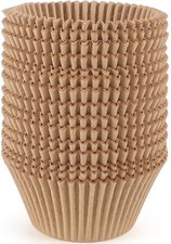 Caperci 150pcs Jumbo Muffin Liners for Baking - Natural Large Cupcake Liners,...