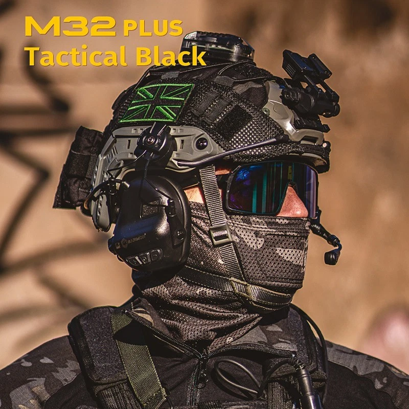 Auriculares tácticos EAMOR M32X Plus con adaptadores ARC para casco y micrófono negros Foto 2 de 4