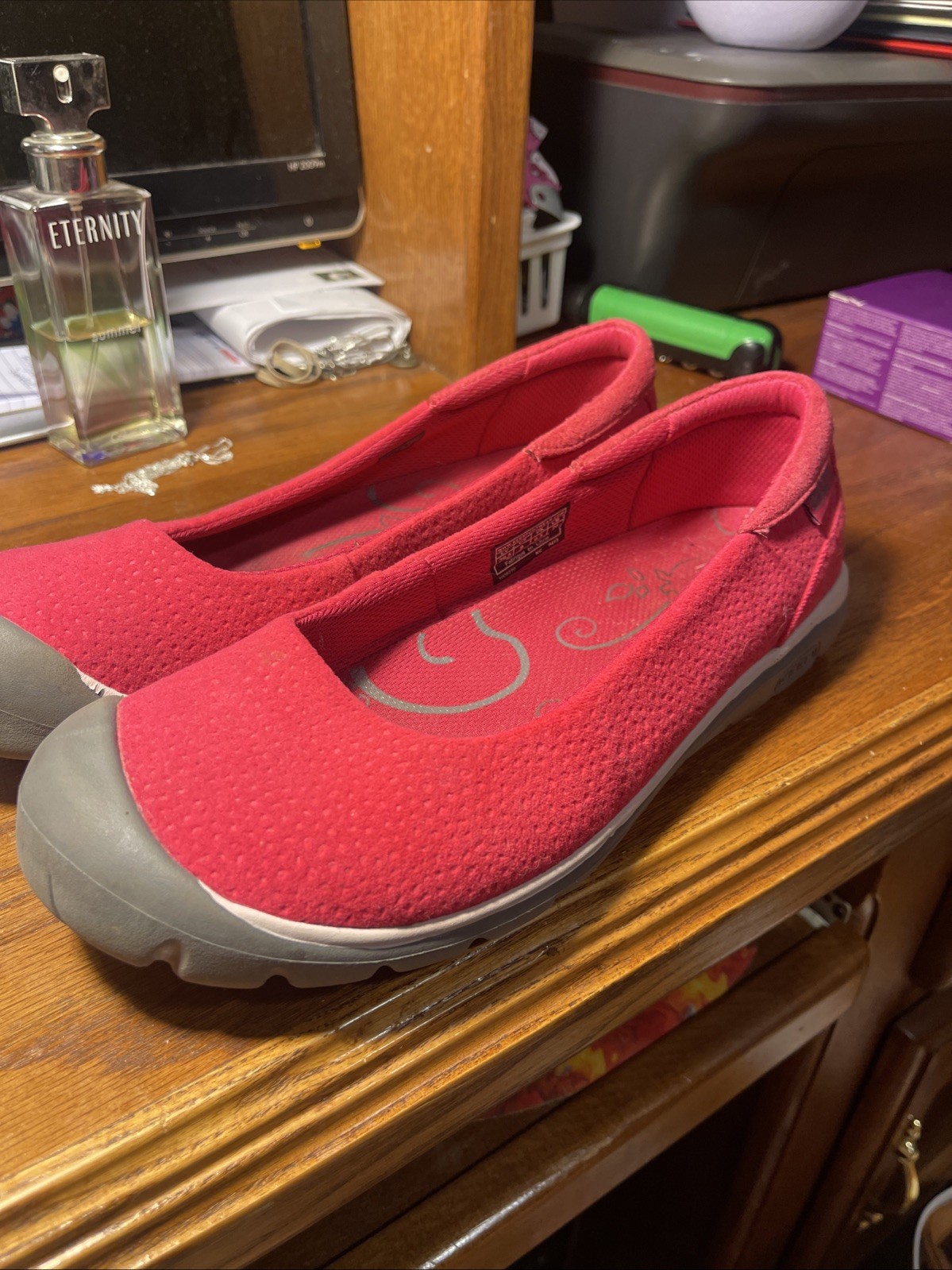 Keen Ballerina Donna 9 Mercer Slip On Rosso