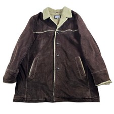 Wilsons Leather M Julian Shearling Suede Jacket Mens 2XL Brown Rancher Western