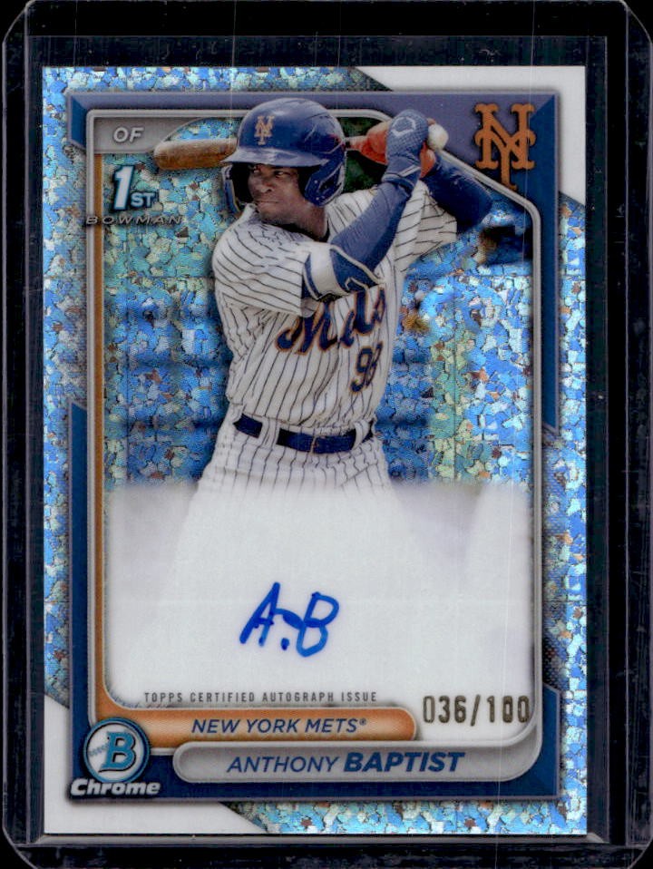 2024 Bowman Anthony Baptist Chrome Auto Mini Diamond Refractor 1st #36/100