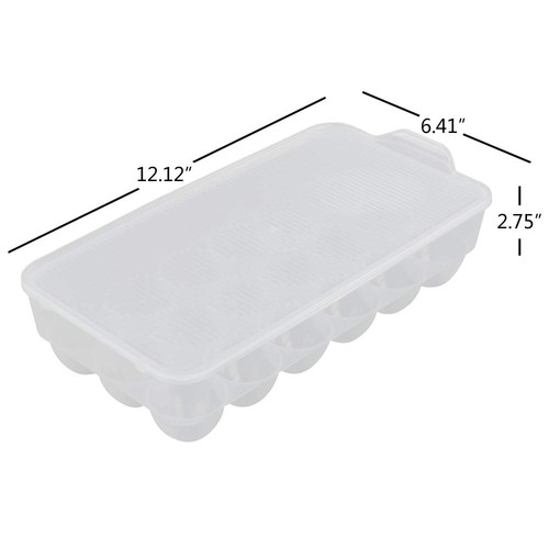 4-Pack Clear Covered Egg Holders, Egg Holder For Refrigerator, Plastic Refrig... - Picture 2 of 7