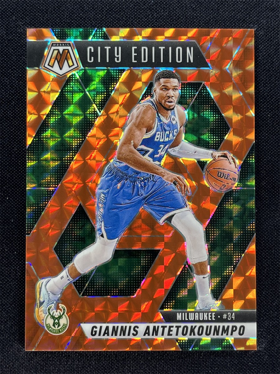 2024-25 Mosaic Giannis Antetokounmpo #282 Orange Snakeskin City Edition /249