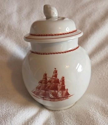 Wedgwood Georgetown ''FLYING CLOUD'' rote Zuckerdose - maritim maritim Vintage