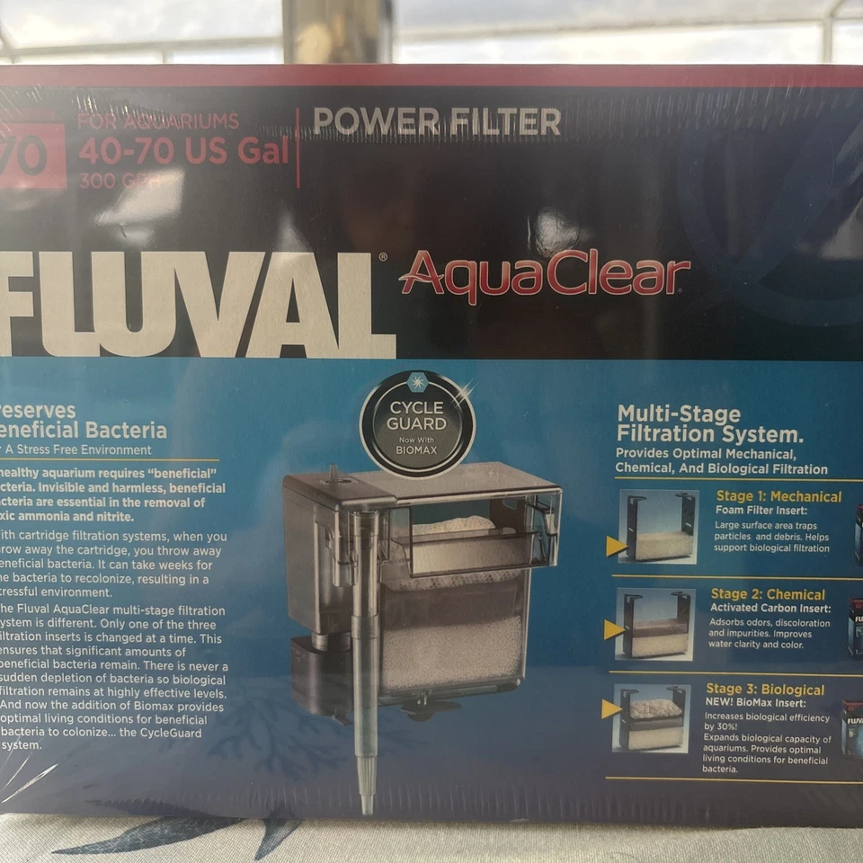 Fluval AquaClear 70 Aquarium Power Filter 40-70 Gals - NEW - Image 2 of 4