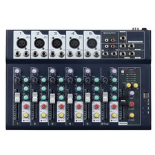 Professional 7-Channel Mixer with USB Audio Interface Ideal for DJ and Karaoke