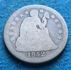 1852 Seated Liberty Dime - Circulated  10C; -c