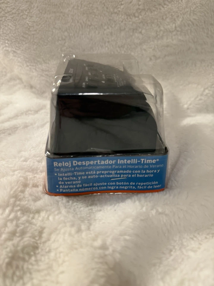 New🌟 ACU RITE Intelli-Time Night Stand Alarm Clock Black Electric Snooze Button - Image 2 of 4