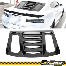 Fit 16-24 Chevy Camaro Coupe Glossy Black Rear Window Louver Sun Shade Cover Abs Fit 16-24 Chevy Camaro Coupe Glossy Black Rear Window Louver Sun Shade Cover Abs