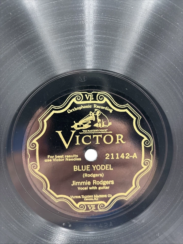Jimmie Rodgers-Blue Yodel / Away Out On The Mountain 78 RPM 1928 Victor-21142 - Image 2 of 4