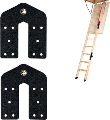 QIXIN 2 Pcs Attic Ladder Hinge Pull Down Stair Parts Suitable for Restoring.