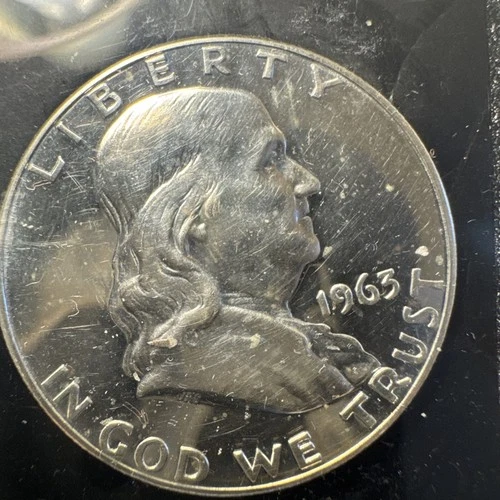 1963  FRANKLIN SILVER HALF DOLLAR ~ PROOF  ~ NICE COIN ~ 90% SILVER