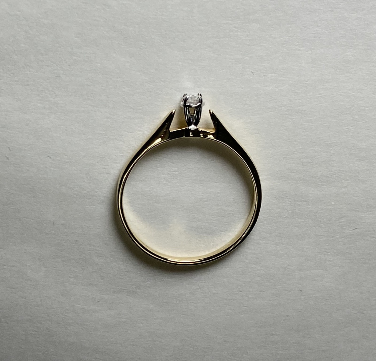 Size 7 💘 Solid 10K Yellow Gold SOLITAIRE Cathedr… - image 16