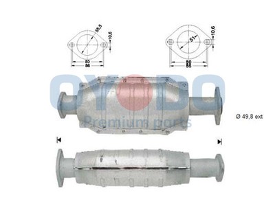 Katalysator für Renault Clio I B/C57 1.2 1.4 1.8 Rapid F40 G40 1990-1998 Oyodo