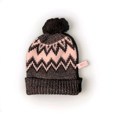 Old Navy Women's Winter Beanie Pom Pom NWT Hat Black White Large