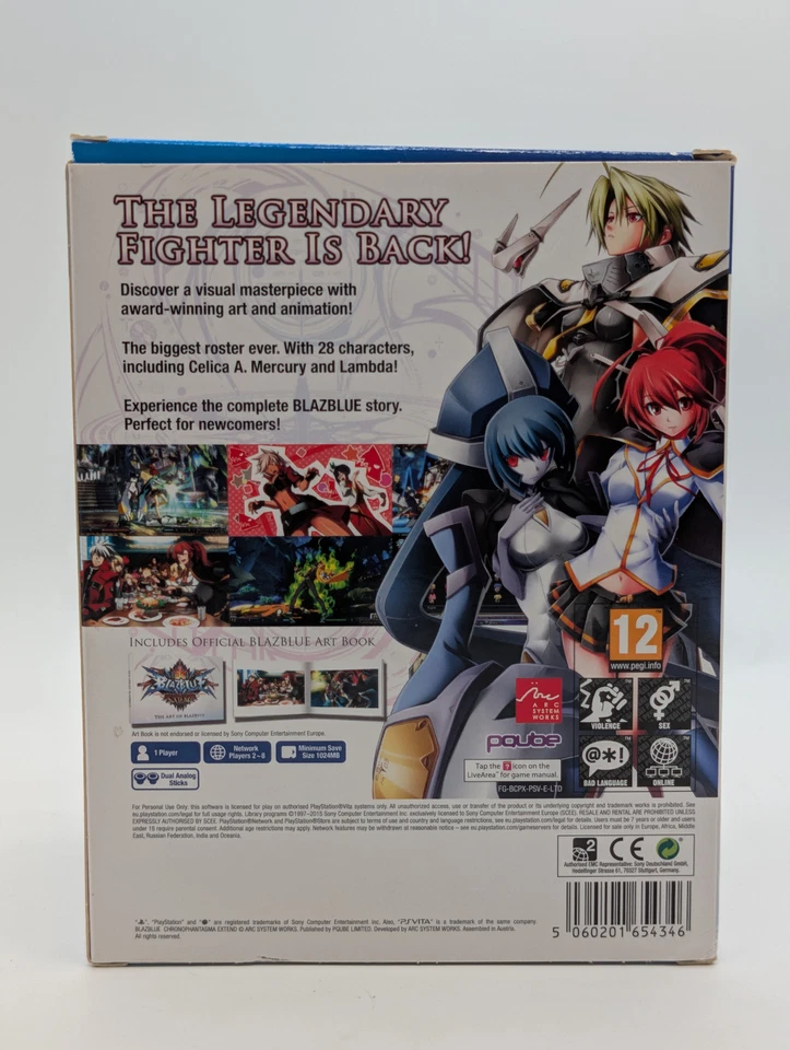 BlazBlue Chronophantasma Extend PS Vita PSVITA Limited Edition Gut CIB - Bild 2 von 4