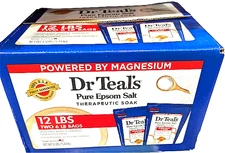 Dr. Teal's Pure Epsom Salt Ultra Fine Crystals 2-6 Lbs Total 12 Lbs