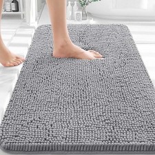 OLANLY Bathroom Rugs 30x20, Extra Soft Absorbent Chenille Bath Rugs, Rubber Back