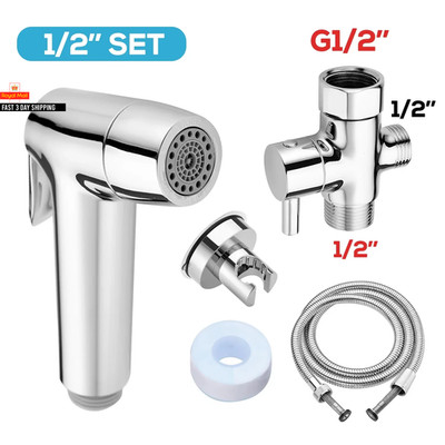 Wandmontage Hand Bidet Brause Set für Bad Küche WC Wasserhahn Fleck