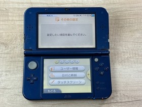 Nintendo New 3DS XL Metallic Blue Console With BOX Tested Japan D6129