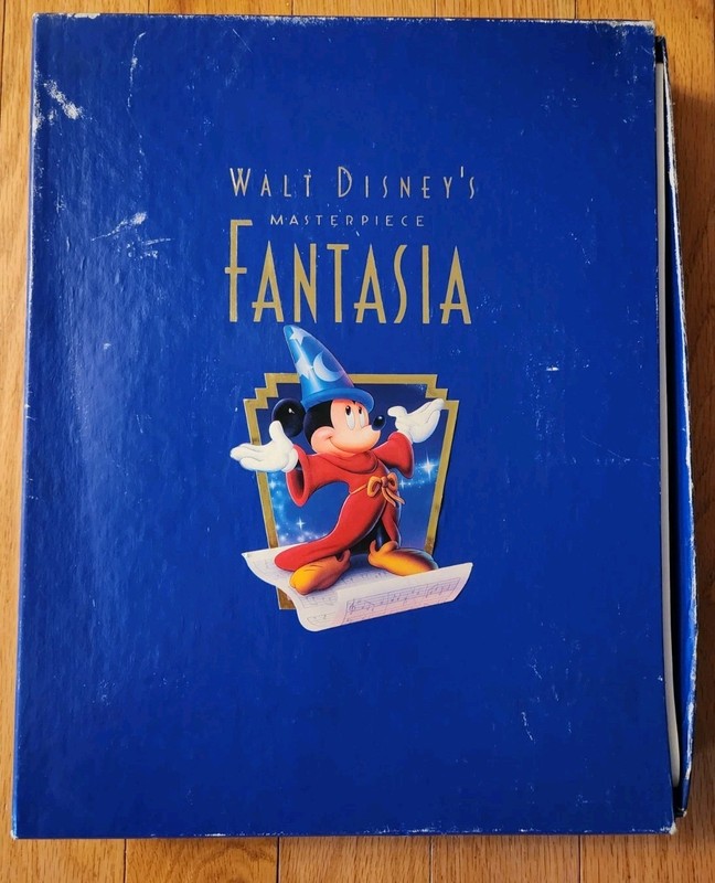 1993Walt Disney Masterpiece Fantasia Deluxe Commemorative 3 Disc Set W/Lithograp