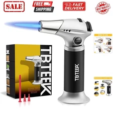 Butane Torch, Kitchen Torch Cooking Torch with Safety Lock & Adjustable Flame...
