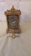 Antique ? French Carriage Clock In Beautiful, Filigree Case. Excellent Cond.