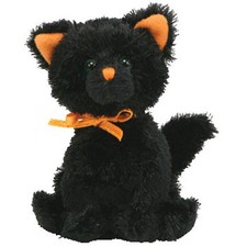 TY Halloweenie Beanie Baby - FRIGHTS the Black Cat (4 inch) Rare! - MWMTs