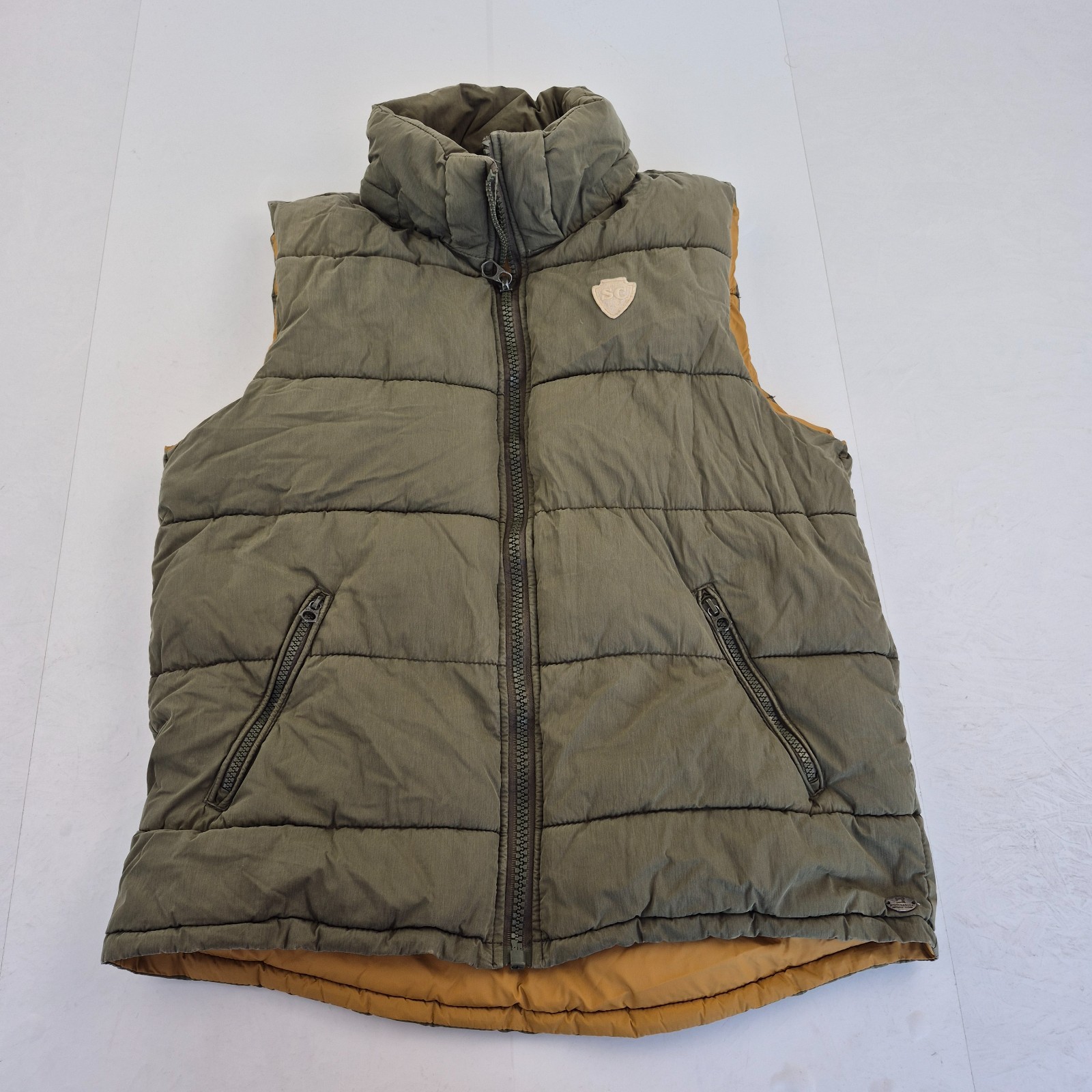 Chaleco SCOTCH & SODA Medio Verde Hombre Calentador Acolchado Chaleco Logo