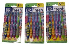 Dr. Fresh Kids Toothbrush Extra Soft 3 Pack Of 5 15 Total Brushes NEW SEALED